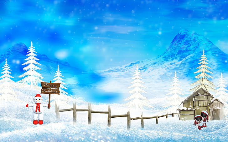 HD wallpaper: Happy Winter & Christmas Holidays HD, snowman 3d animation |  Wallpaper Flare