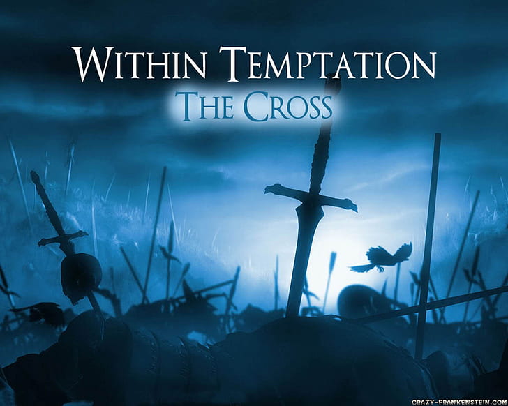 Within Temptation HD, within temptation the cross text, music, HD wallpaper