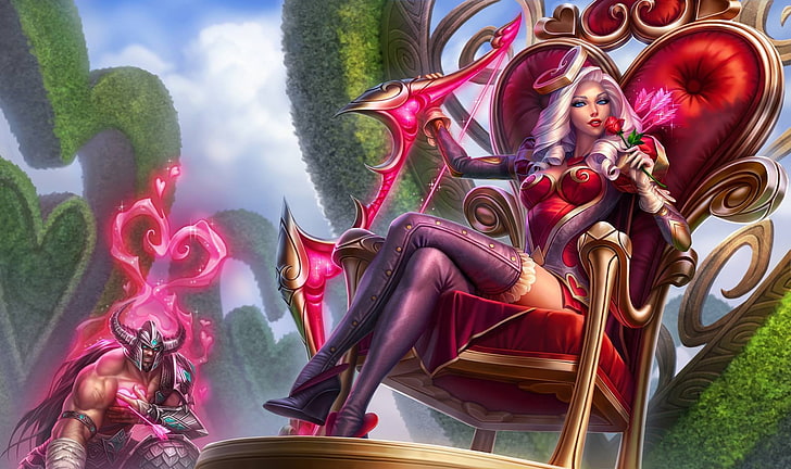 female archer character, Ashe, League of Legends, Tryndamere, HD wallpaper