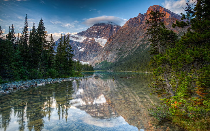 Mount Edith Cavell Mountain In Canada Cavell Lake River Atabaska And The Valley Of The Astoria River Of The Jasper National Park In Alberta Landscape 1920×1200