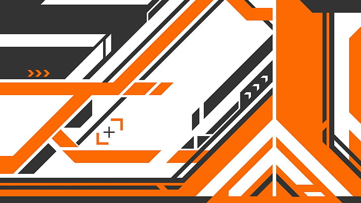 orange, white, and black wallpaper, Asiimov, Counter-Strike: Global Offensive