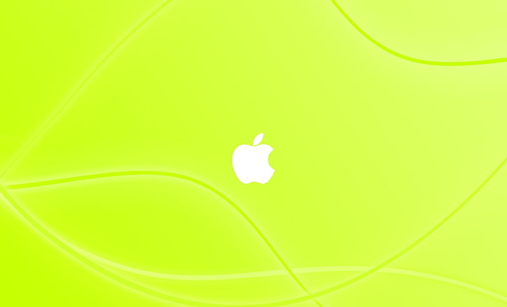 Green Pulse, Apple logo, Computers, Mac, Background, Simple, Minimalism