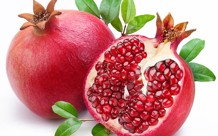 pomegranate fruit, ripe, food, freshness, red, seed, healthy Eating, HD wallpaper
