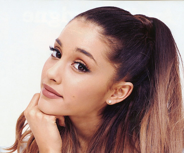 women's silver-colored earring, look, singer, Ariana Grande, young adult, HD wallpaper