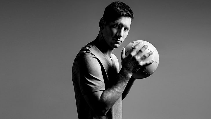 man holding basketball, footballers, men, monochrome, Argentina