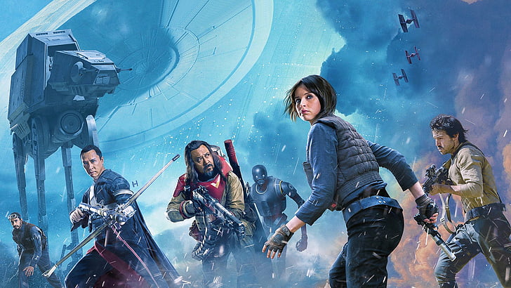 Star Wars, Rogue One: A Star Wars Story, AT-AT Walker, Baze Malbus, HD wallpaper