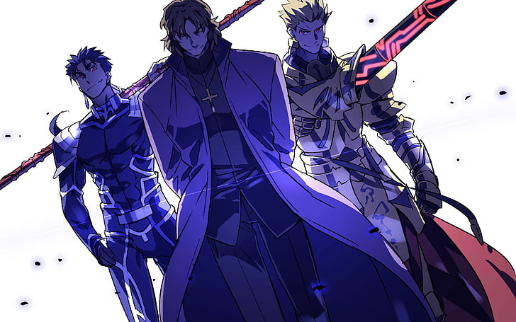 Fate Series, Fate/Stay Night, Lancer (Fate/Stay Night), kotomine kirei, HD wallpaper