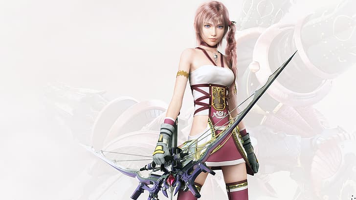 bow, Xbox 360, Final Fantasy XIII-2, PlayStation 3, Serah Farron, HD wallpaper