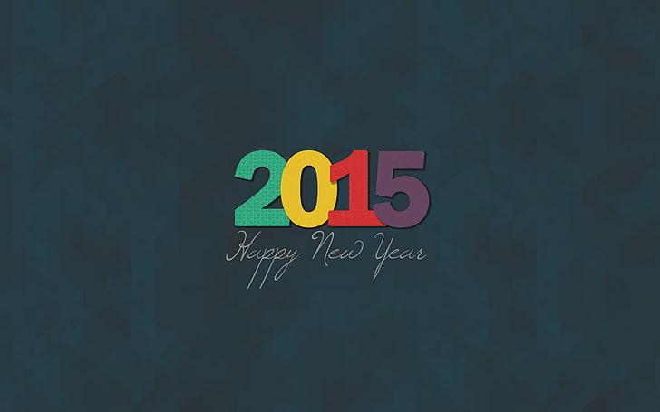 2015 Happy New Year signage, text, communication, western script, HD wallpaper