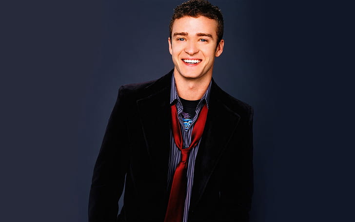 Justin Timberlake, Celebrities, Star, Movie Actor, Handsome Man, Smiling, Red Tie, Photography
