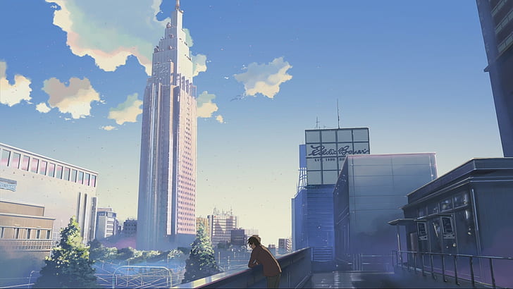 HD wallpaper: Anime Buildings Skyscrapers 5 Centimeters Per Second HD,  cartoon/comic | Wallpaper Flare