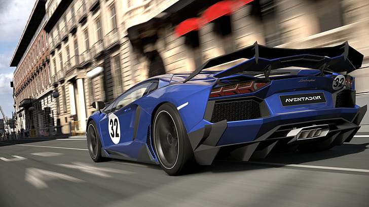 Gran Turismo 6, Lamborghini Aventador, Madrid, Valencia, Spain, HD wallpaper