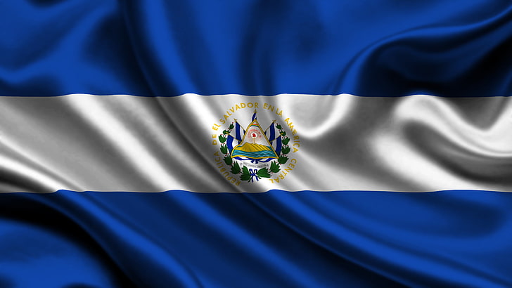 flag of El Salvador, blue, textile, pride, patriotism, people, HD wallpaper