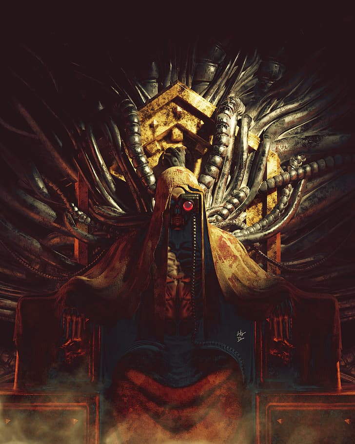 Warhammer 40,000, science fiction, high tech, Emperor of Mankind, HD wallpaper
