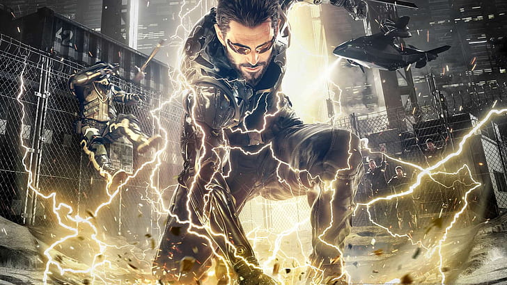 video games, digital art, men, Deus Ex: Mankind Divided, Adam Jensen, HD wallpaper