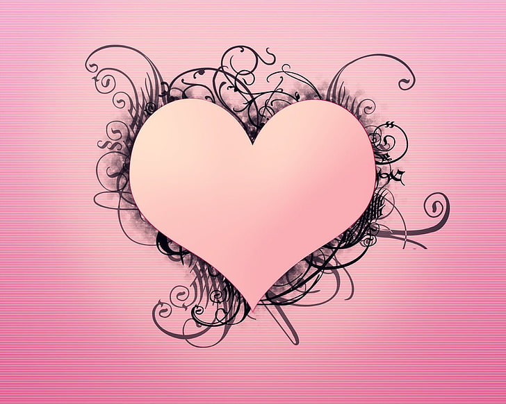 HD wallpaper: pink and black heart wallpaper, Artistic, love, positive  emotion | Wallpaper Flare