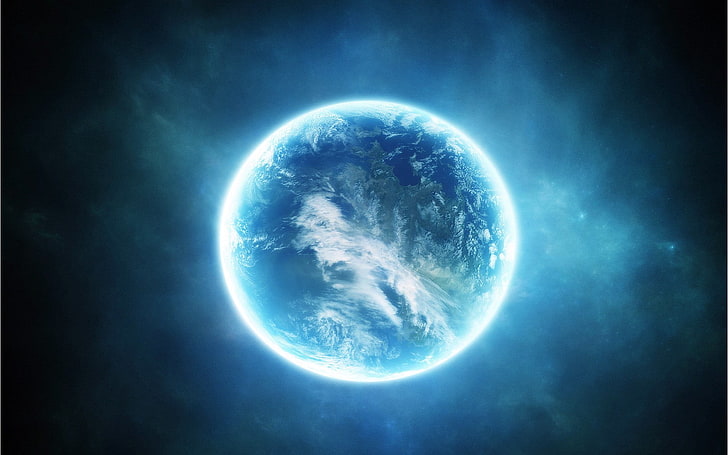 planet earth illustration, heart, space, planet - space, astronomy, HD wallpaper