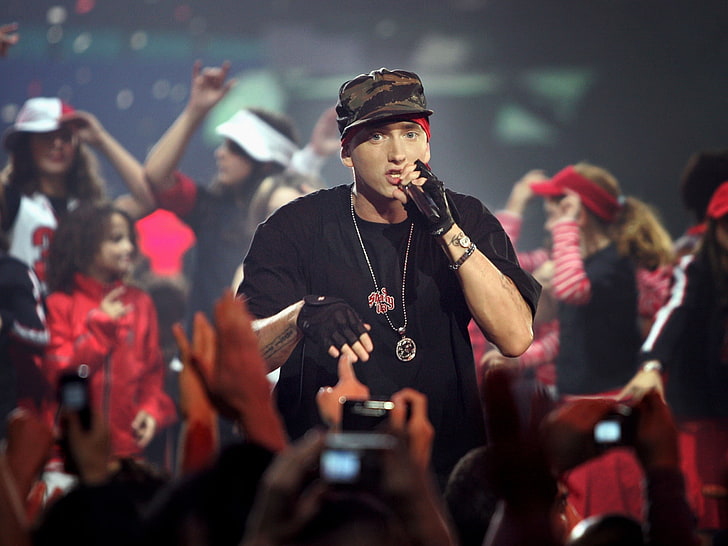 Eminem, rap, music, men, necklace, arts culture and entertainment, HD wallpaper