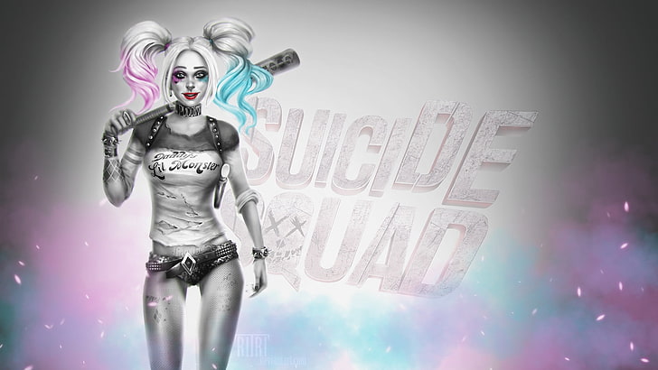 Harley Quinn from Suicide Squad illustration, look, girl, smile, HD wallpaper