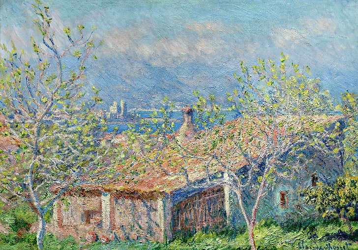 landscape, picture, Claude Monet, The Gardener's House, HD wallpaper