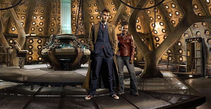 David Tennant, Doctor Who, ma Agyeman, tardis, Tenth Doctor, HD wallpaper