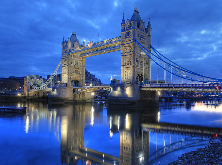Tower Bridge London, Europe, United Kingdom, Blue, Travel, White, HD wallpaper