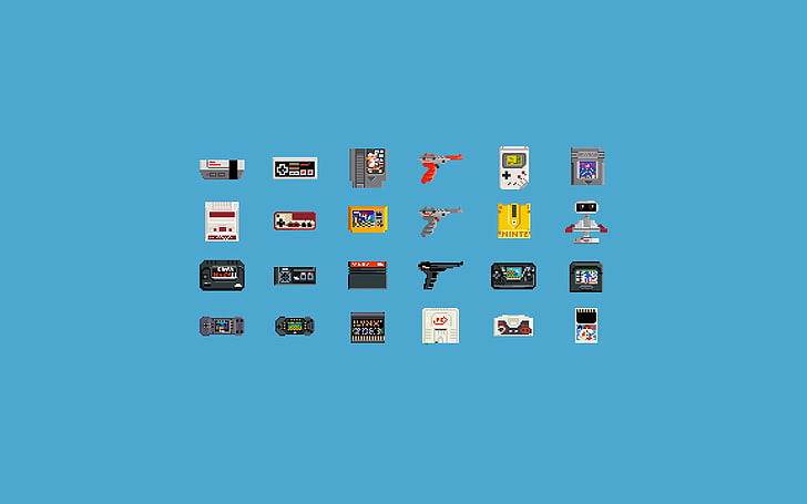 game consoles clip art, video games, pixel art, 8-bit, Nintendo Entertainment System