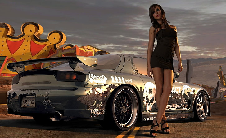 women's black tube minidress, Krystal Forscutt, Need for Speed: Pro Street, HD wallpaper
