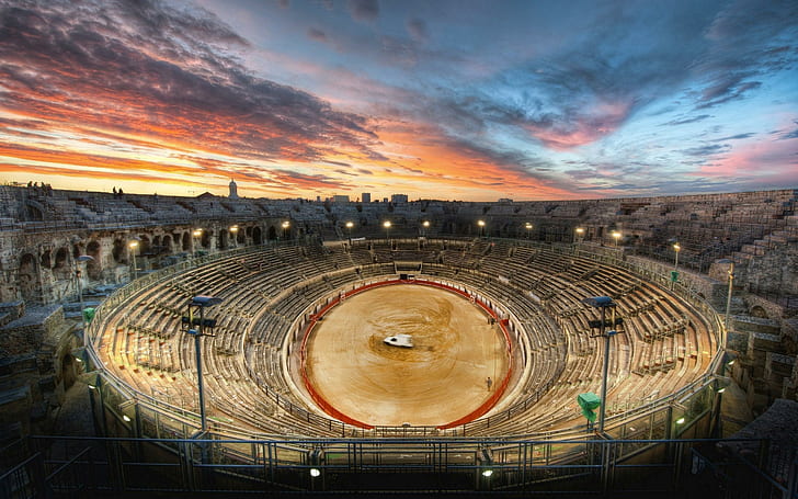 Arena of Nimes, arena di verona, world, 2560x1600, france, europe, HD wallpaper