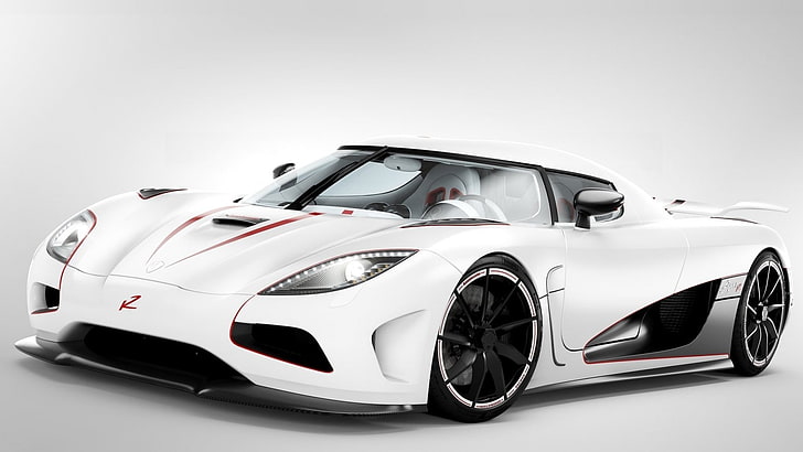 white and black coupe die-cast model, supercars, motor vehicle, HD wallpaper