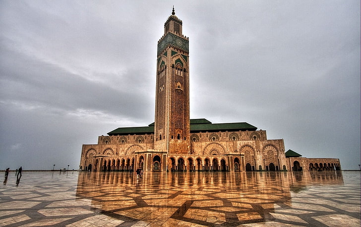 arabe, arquitectura, marruecos, mezquita, architecture, sky, HD wallpaper