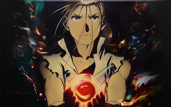 Edward Elric, anime, Full Metal Alchemist, Van Hohenheim, representation, HD wallpaper