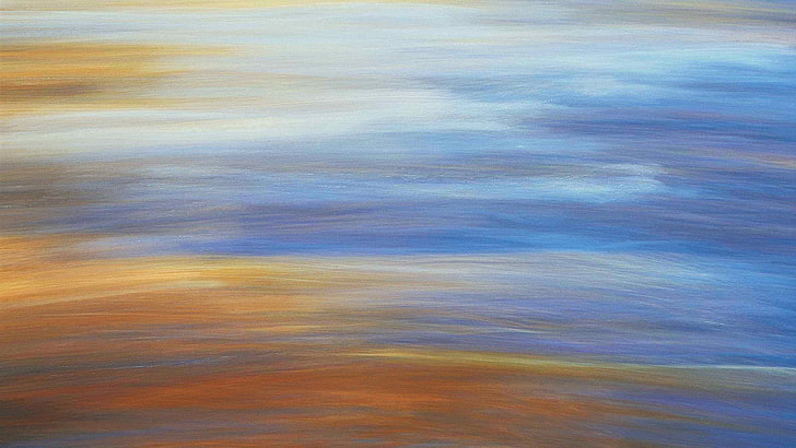 abstract, ocean, beach, sea, sky, water, coast, landscape, clouds, HD wallpaper