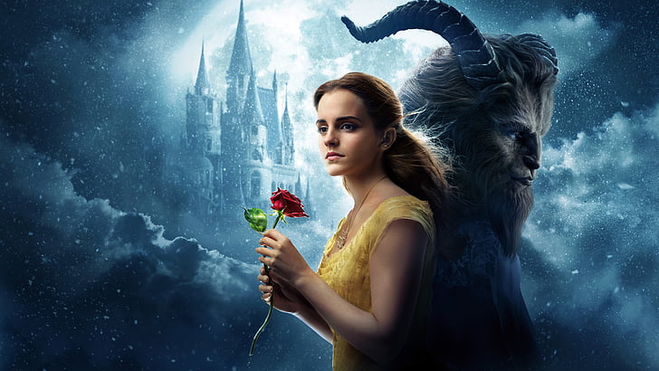 Beauty and the Beast, Belle, Emma Watson, 4K, 8K, 2017, HD wallpaper