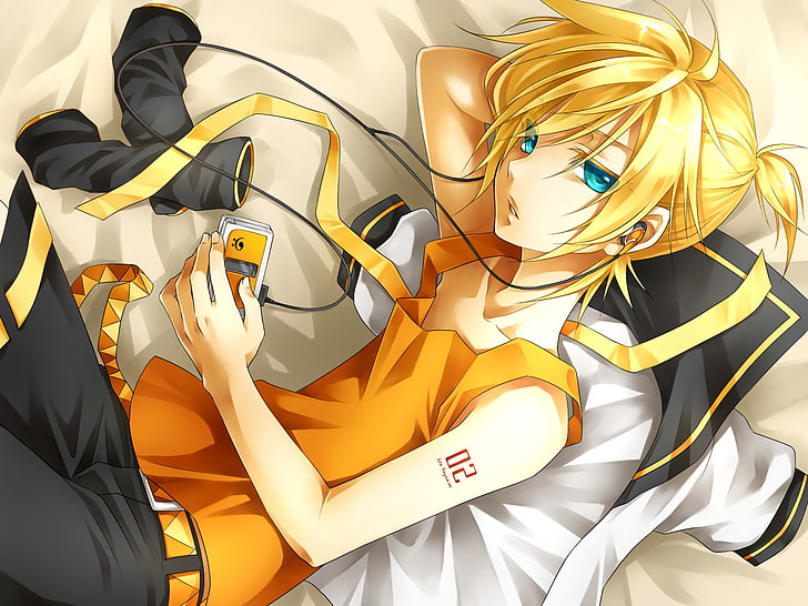 Kagamine Len, Vocaloid, no people, indoors, still life, yellow, HD wallpaper