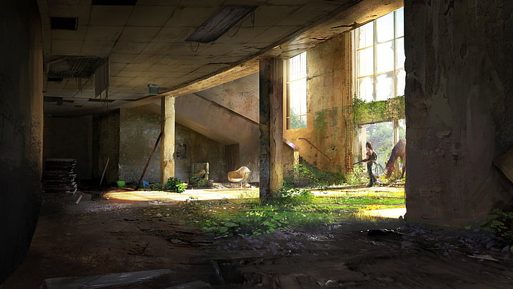 abandoned building during daytime, The Last of Us, wasteland