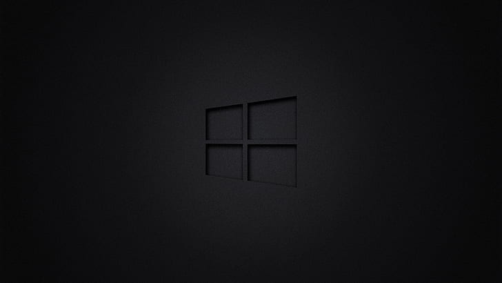 windows 10, computer, dark, simple background, indoors, studio shot HD wallpaper