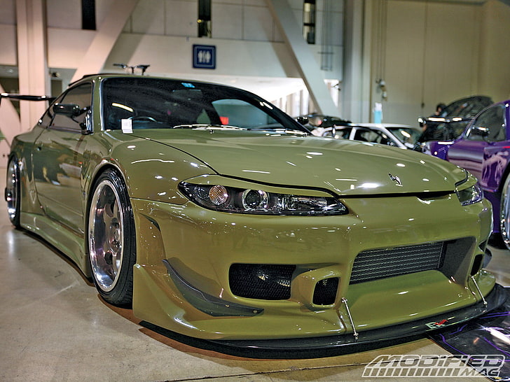 green coupe, Nissan, car, Silvia, S15, mode of transportation HD wallpaper