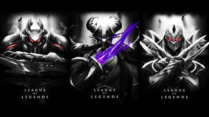 League of Legends Shen wallpaper, Nocturne, Kassadin, Zed, black Color, HD wallpaper