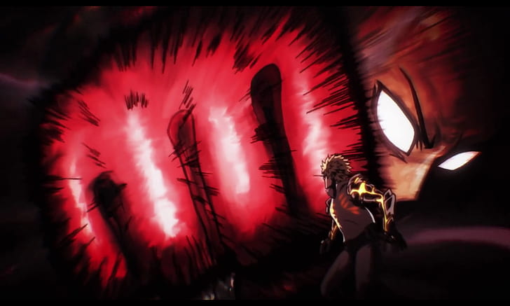 One-Punch Man, Genos, anime, glowing eyes