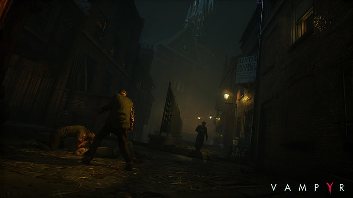Video Game, Vampyr, night, architecture, building exterior, HD wallpaper