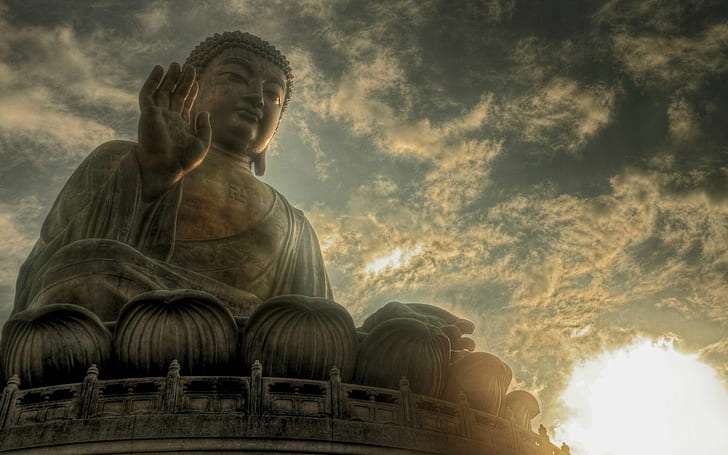 Buddha HDR Statue HD, digital/artwork, HD wallpaper