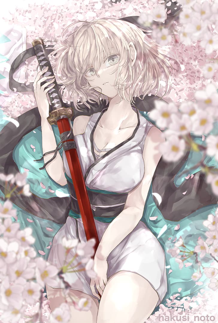 anime, anime girls, Fate series, Fate/Grand Order, Okita Souji, HD wallpaper