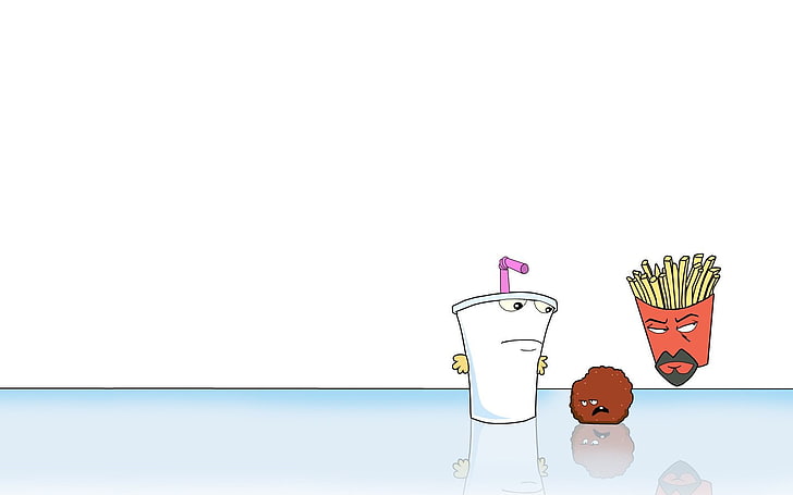 pack of French Fries and plastic cup illustration, TV Show, Aqua Teen Hunger Force, HD wallpaper