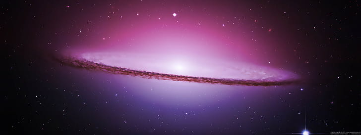 Sombrero Galaxy, space art, digital art, HD wallpaper