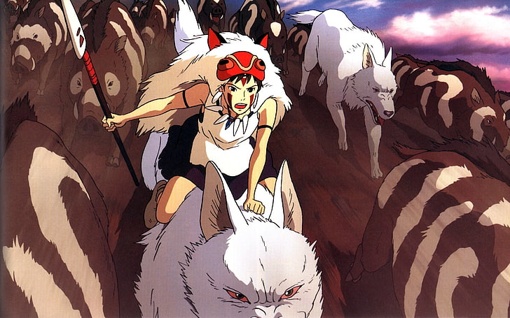 anime, Studio Ghibli, Princess Mononoke, representation, creativity, HD wallpaper