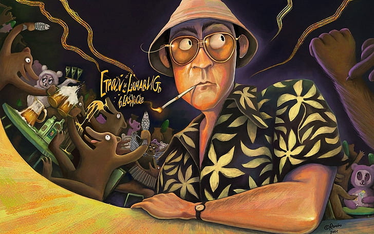 movies fear and loathing in las vegas artwork 1680x1050  Entertainment Movies HD Art