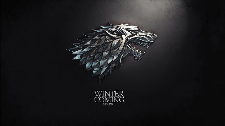 Game of Thrones Stark Winter Coming digital wallpaper, wolf, the series