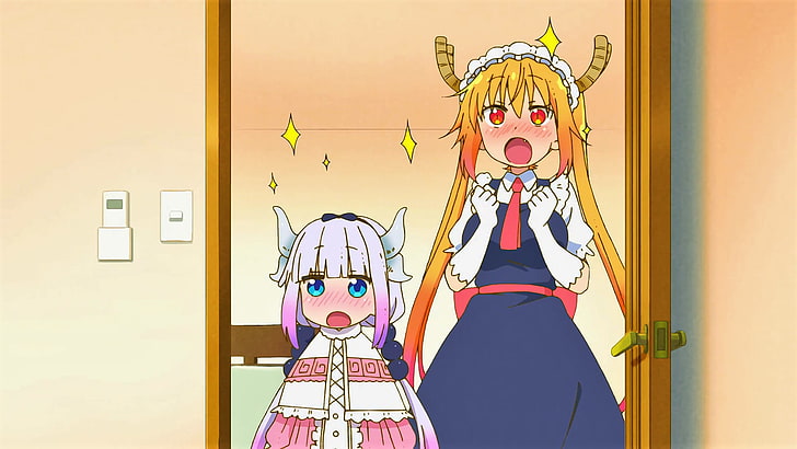 Anime, Miss Kobayashi's Dragon Maid, Kanna Kamui, Tohru (Miss Kobayashi's Dragon Maid)