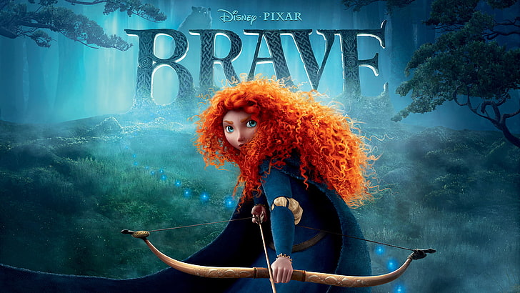 Brave poster, pixar, disney, brave heart, women, people, one Person, HD wallpaper